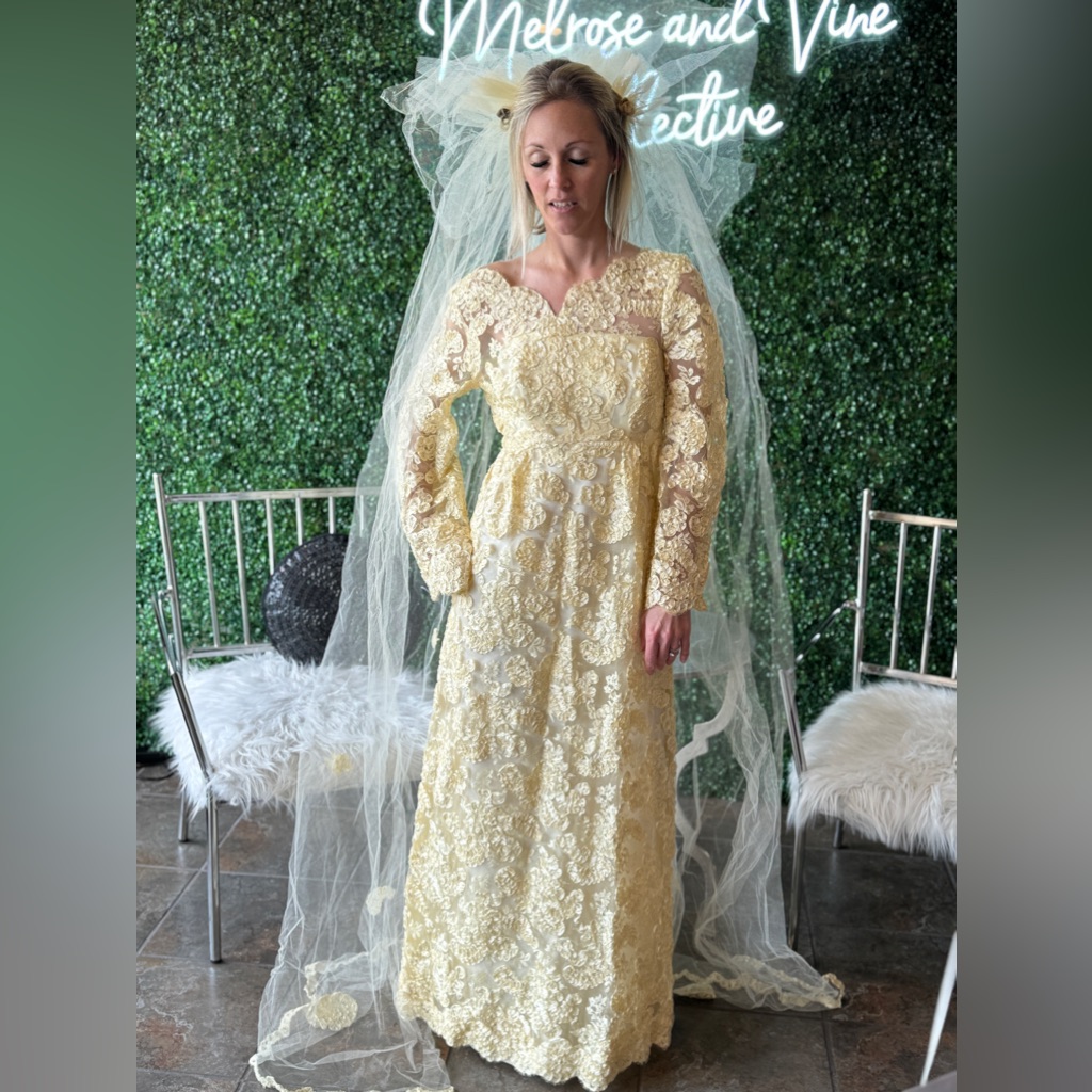 Vintage 1967 Lace Wedding Dress